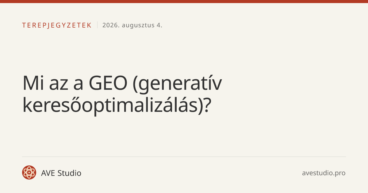 Mi az a GEO (generatív keresőoptimalizálás)?